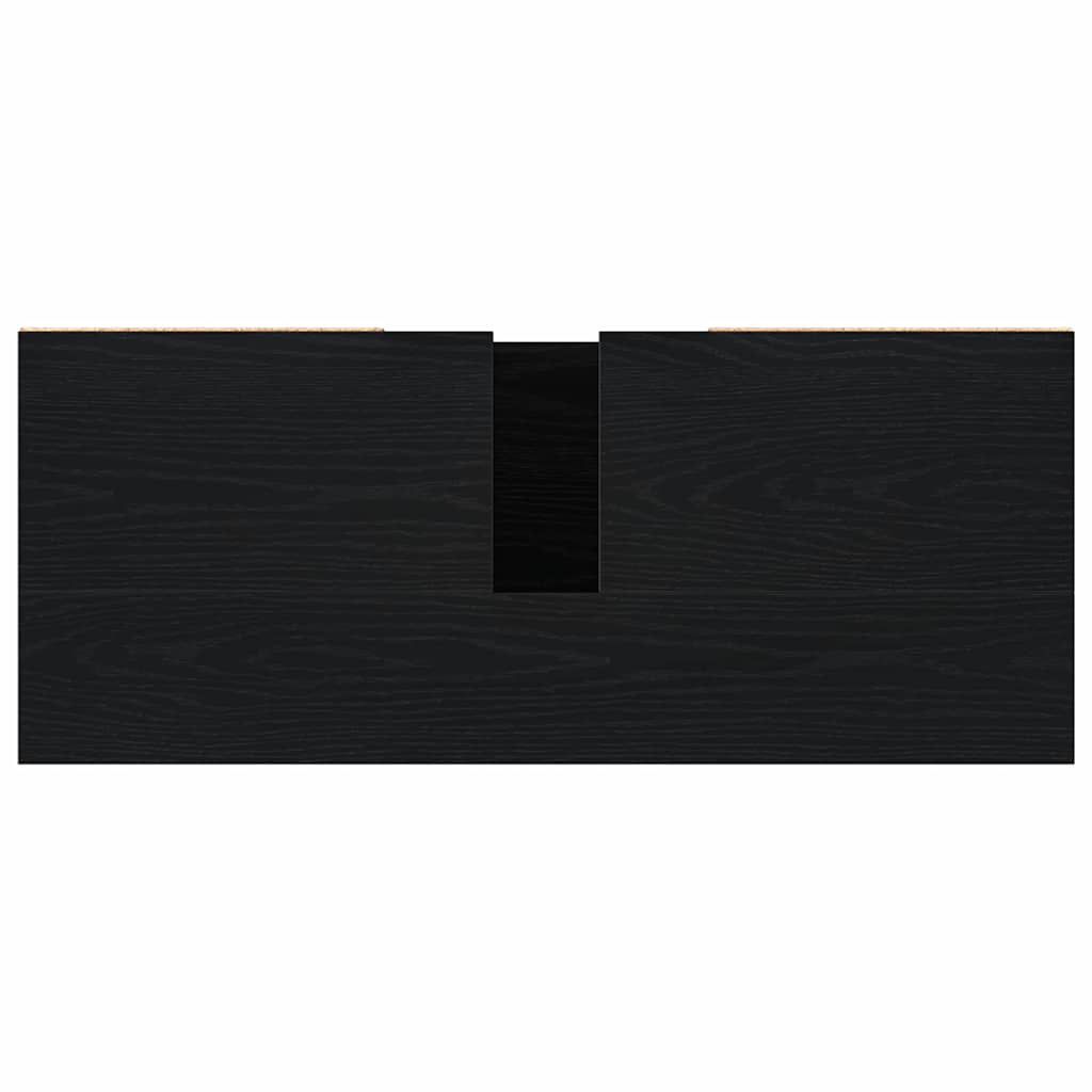 Gabinete de Lavabo para Baño Roble Negro 80 x 33 x 60 cm