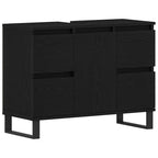 Gabinete de Baño con cajón Roble Negro 80 x 33 x 60 cm