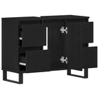 Gabinete de Baño con cajón Roble Negro 80 x 33 x 60 cm