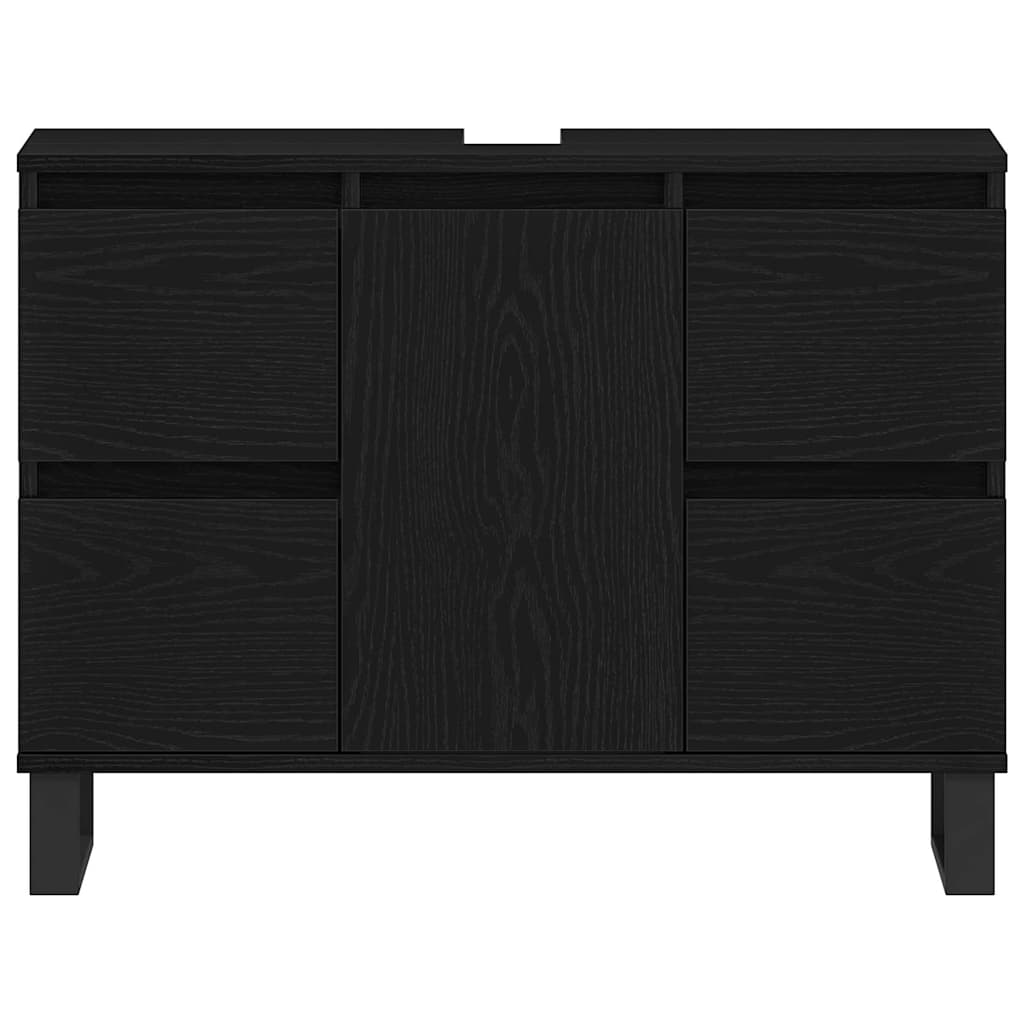 Gabinete de Baño con cajón Roble Negro 80 x 33 x 60 cm