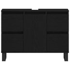 Gabinete de Baño con cajón Roble Negro 80 x 33 x 60 cm