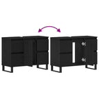 Gabinete de Baño con cajón Roble Negro 80 x 33 x 60 cm