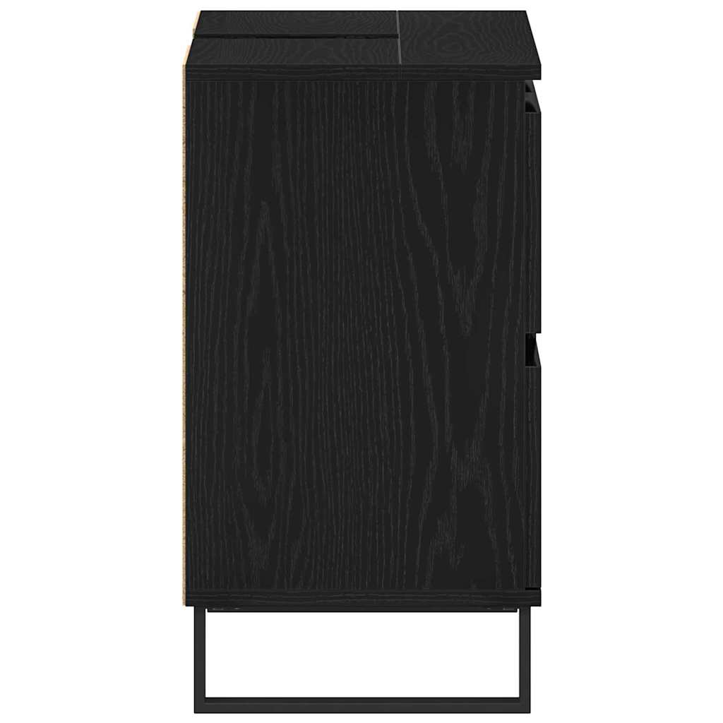 Gabinete de Baño con cajón Roble Negro 80 x 33 x 60 cm