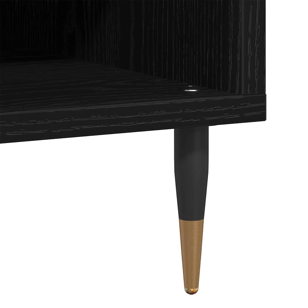 Mueble para discos de vinilo Roble Negro 85 x 38 x 48 cm