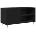 Mueble para discos de vinilo Roble Negro 85 x 38 x 48 cm