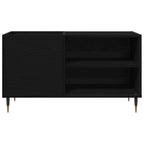 Mueble para discos de vinilo Roble Negro 85 x 38 x 48 cm