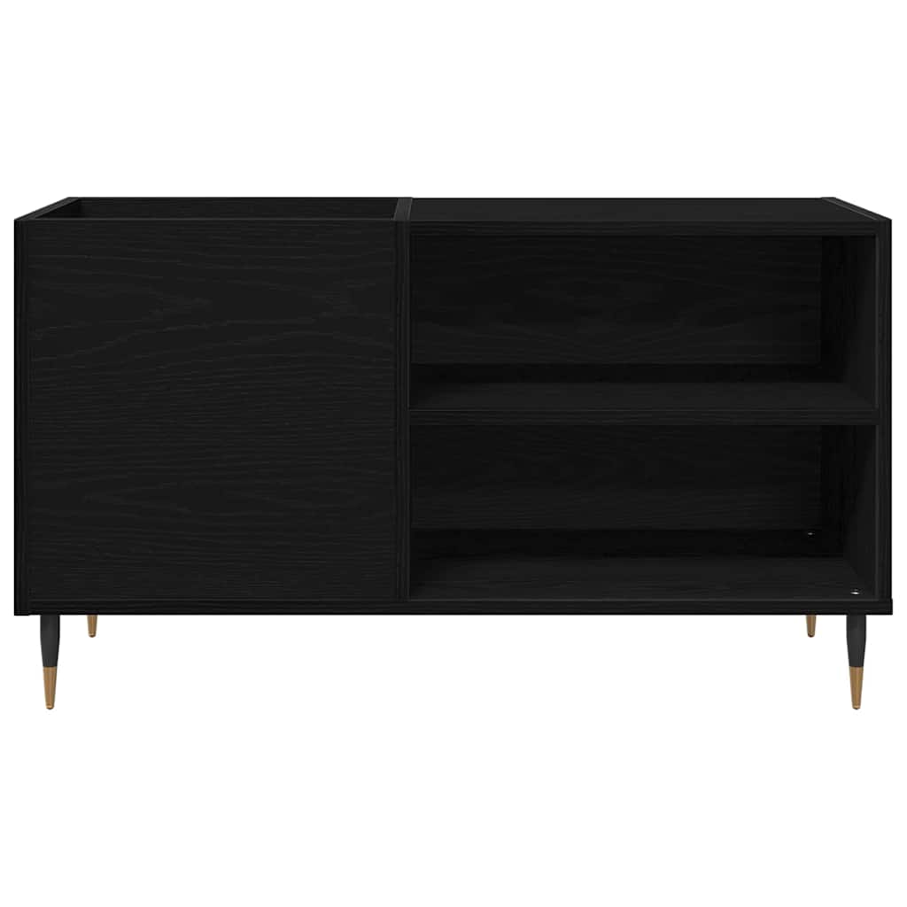 Mueble para discos de vinilo Roble Negro 85 x 38 x 48 cm