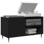 Mueble para discos de vinilo Roble Negro 85 x 38 x 48 cm