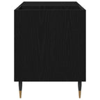 Mueble para discos de vinilo Roble Negro 85 x 38 x 48 cm