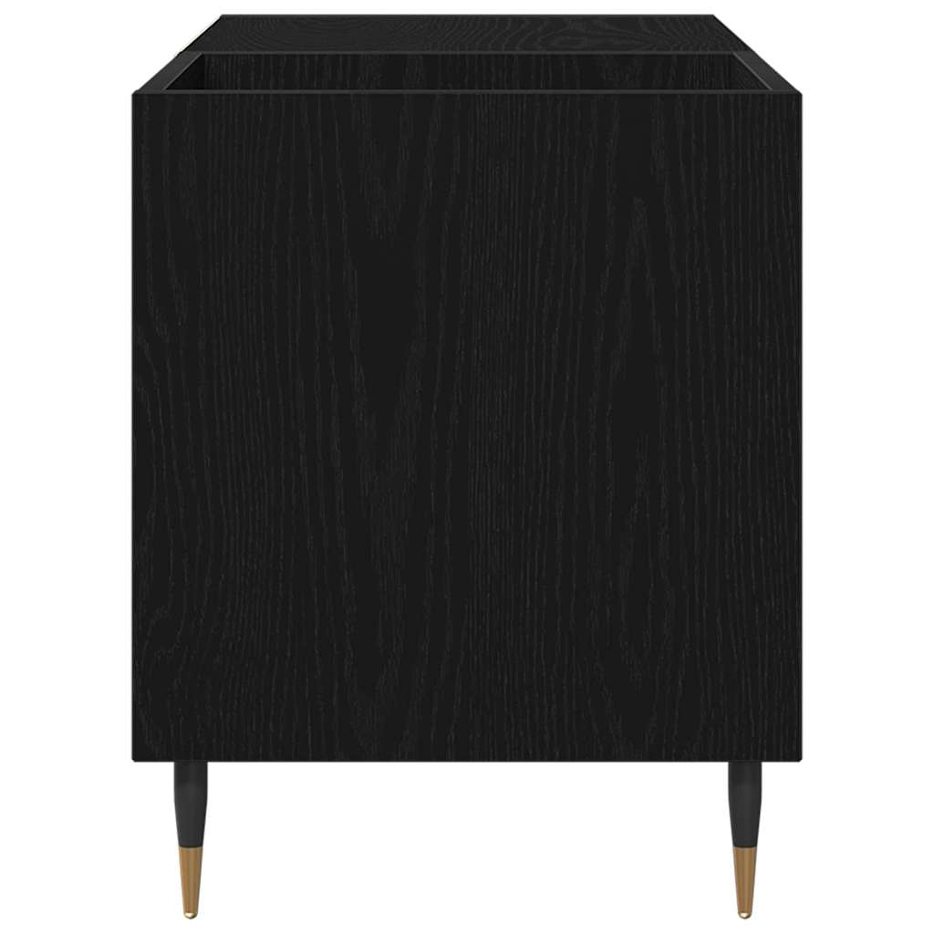 Mueble para discos de vinilo Roble Negro 85 x 38 x 48 cm