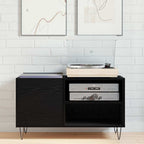 Mueble para discos de vinilo Roble Negro 85 x 38 x 48 cm