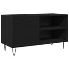Mueble para discos de vinilo Roble Negro 85 x 38 x 48 cm