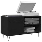 Mueble para discos de vinilo Roble Negro 85 x 38 x 48 cm