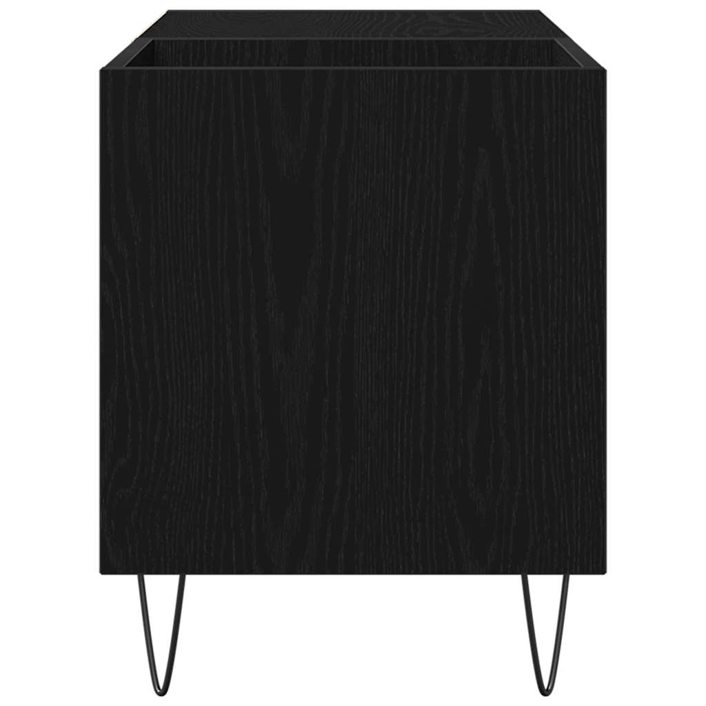 Mueble para discos de vinilo Roble Negro 85 x 38 x 48 cm