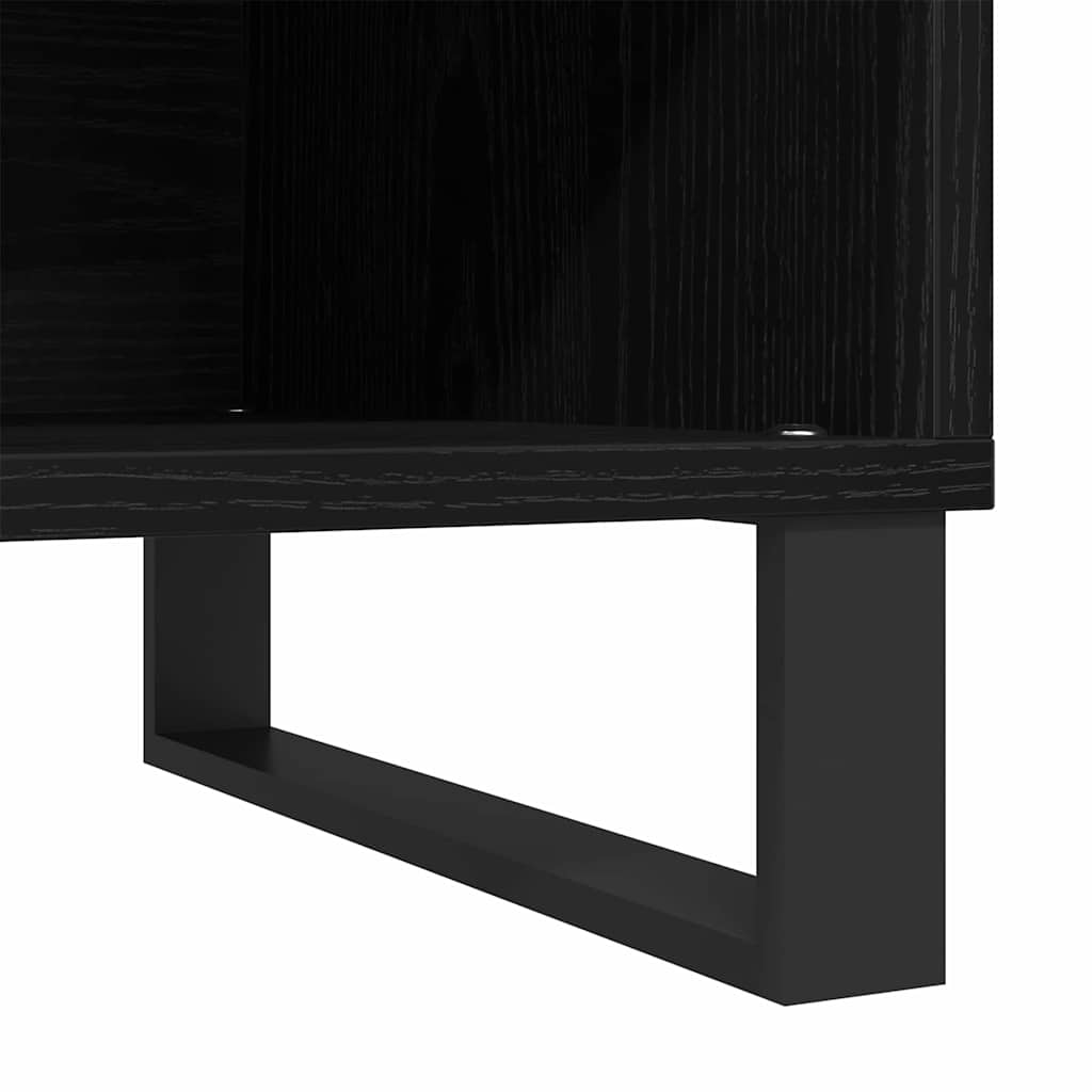 Mueble para discos de vinilo Roble Negro 85 x 38 x 48 cm