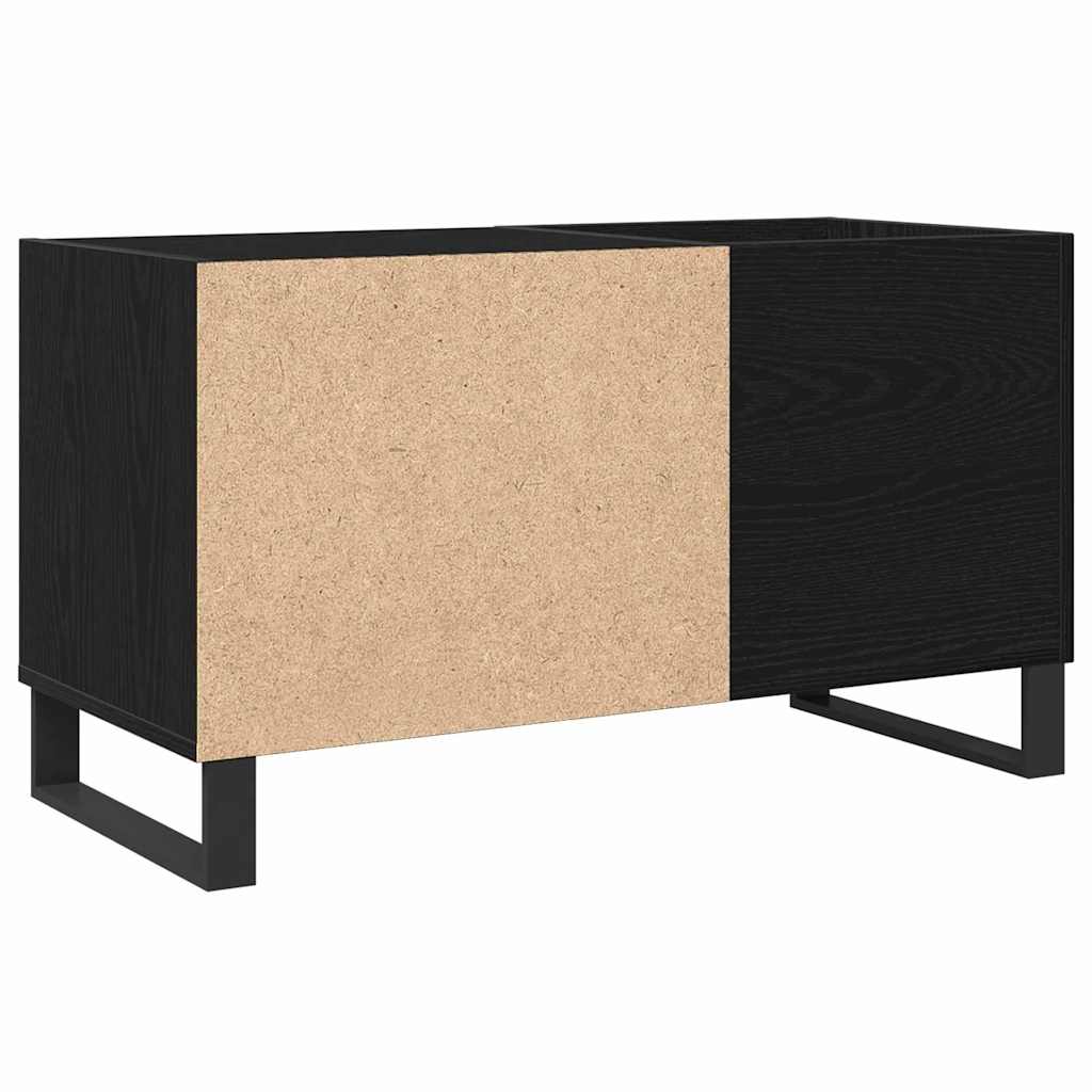 Mueble para discos de vinilo Roble Negro 85 x 38 x 48 cm