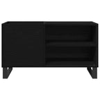 Mueble para discos de vinilo Roble Negro 85 x 38 x 48 cm