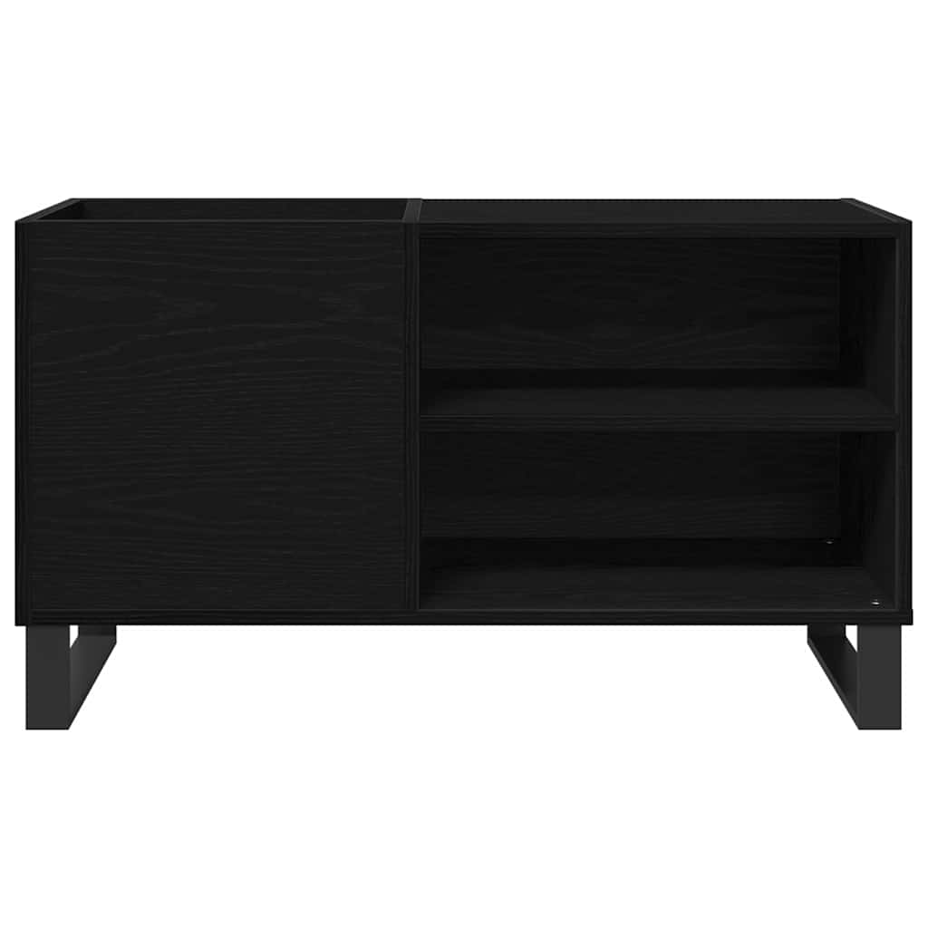 Mueble para discos de vinilo Roble Negro 85 x 38 x 48 cm