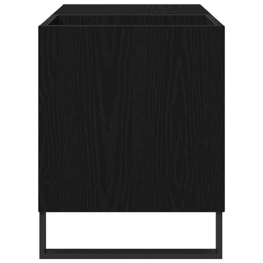 Mueble para discos de vinilo Roble Negro 85 x 38 x 48 cm