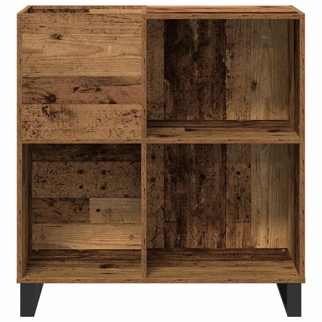 Mueble para discos de vinilo Madera vieja 84,5 x 38 x 89 cm