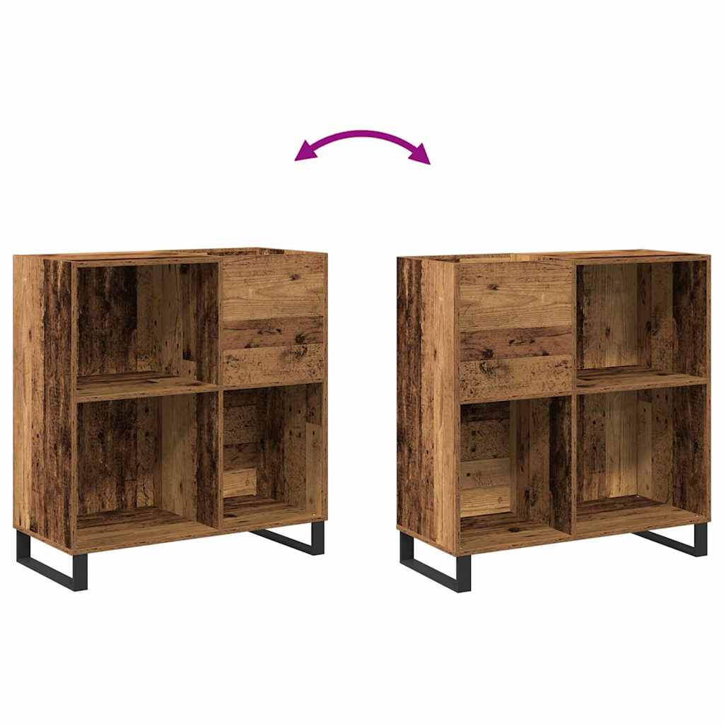 Mueble para discos de vinilo Madera vieja 84,5 x 38 x 89 cm