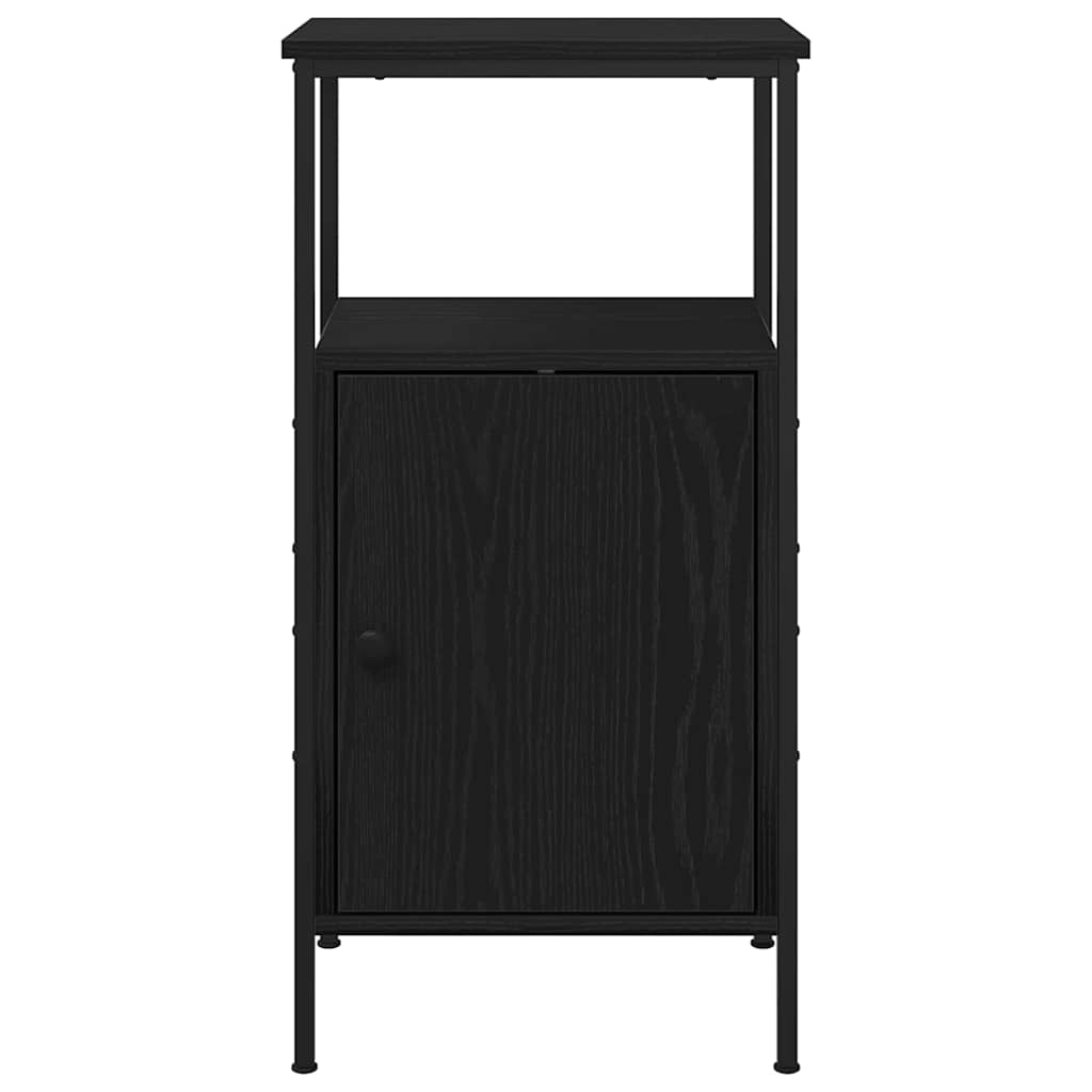 Armario de Noche Roble Negro 41 x 31 x 80 cm
