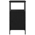 Armario de Noche Roble Negro 41 x 31 x 80 cm