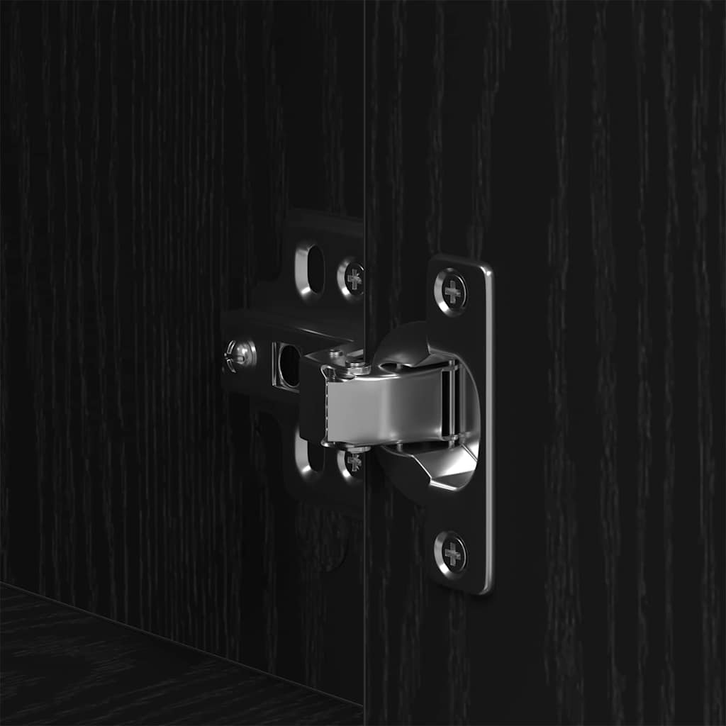Armario de Noche 2 pcs Roble Negro 41 x 31 x 80 cm