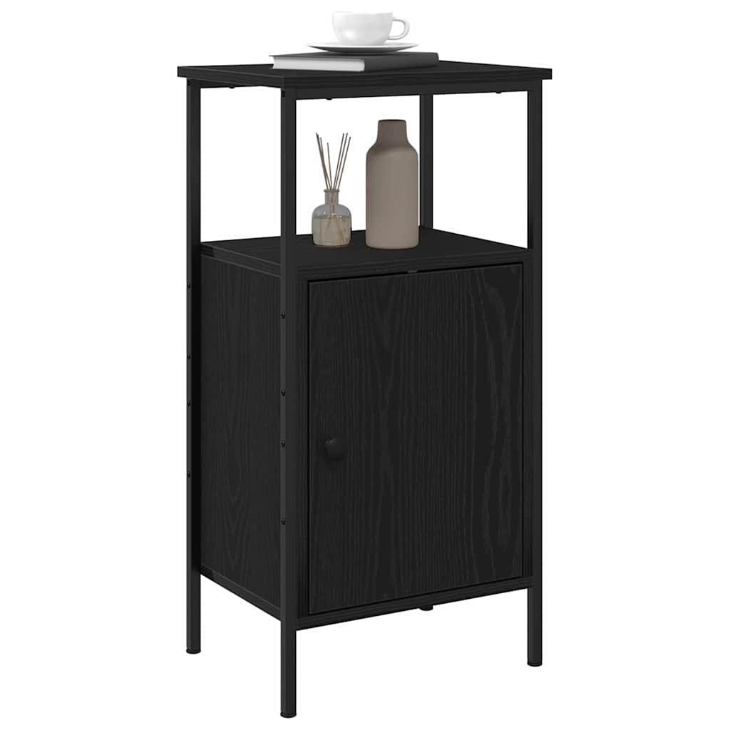 Armario de Noche 2 pcs Roble Negro 41 x 31 x 80 cm