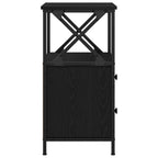 Armario de Noche con cajón 2 pcs Roble Negro 34 x 35,5 x 70 cm