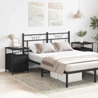 Armario de Noche con cajón 2 pcs Roble Negro 34 x 35,5 x 50 cm