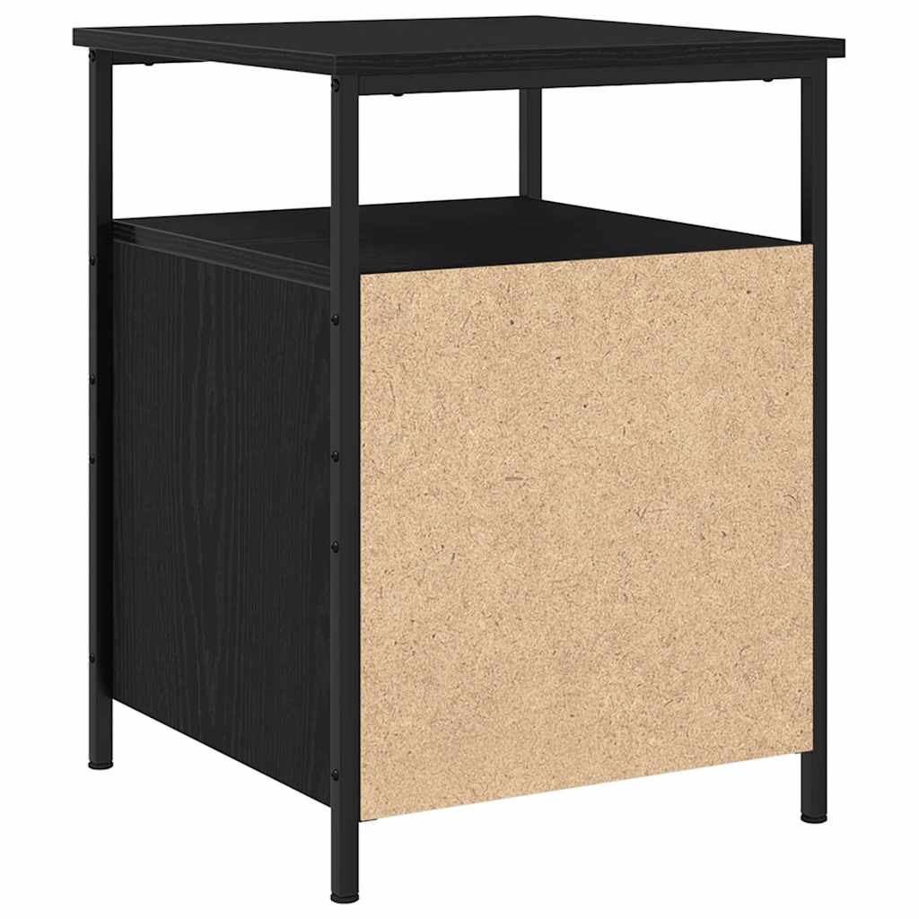 Armario de Noche con cajón 2 pcs Roble Negro 34 x 35,5 x 50 cm