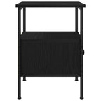 Armario de Noche con cajón 2 pcs Roble Negro 34 x 36 x 50 cm