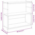 Estante de libros Roble ahumado 80 x 30 x 78,5 cm