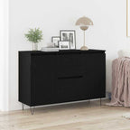 Aparador Roble Negro 101,5 x 35 x 70 cm Madera de ingeniería