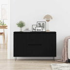 Aparador Roble Negro 101,5 x 35 x 70 cm Madera de ingeniería