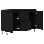 Aparador Roble Negro 101,5 x 35 x 70 cm Madera de ingeniería