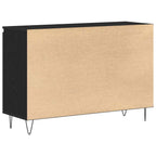 Aparador Roble Negro 101,5 x 35 x 70 cm Madera de ingeniería
