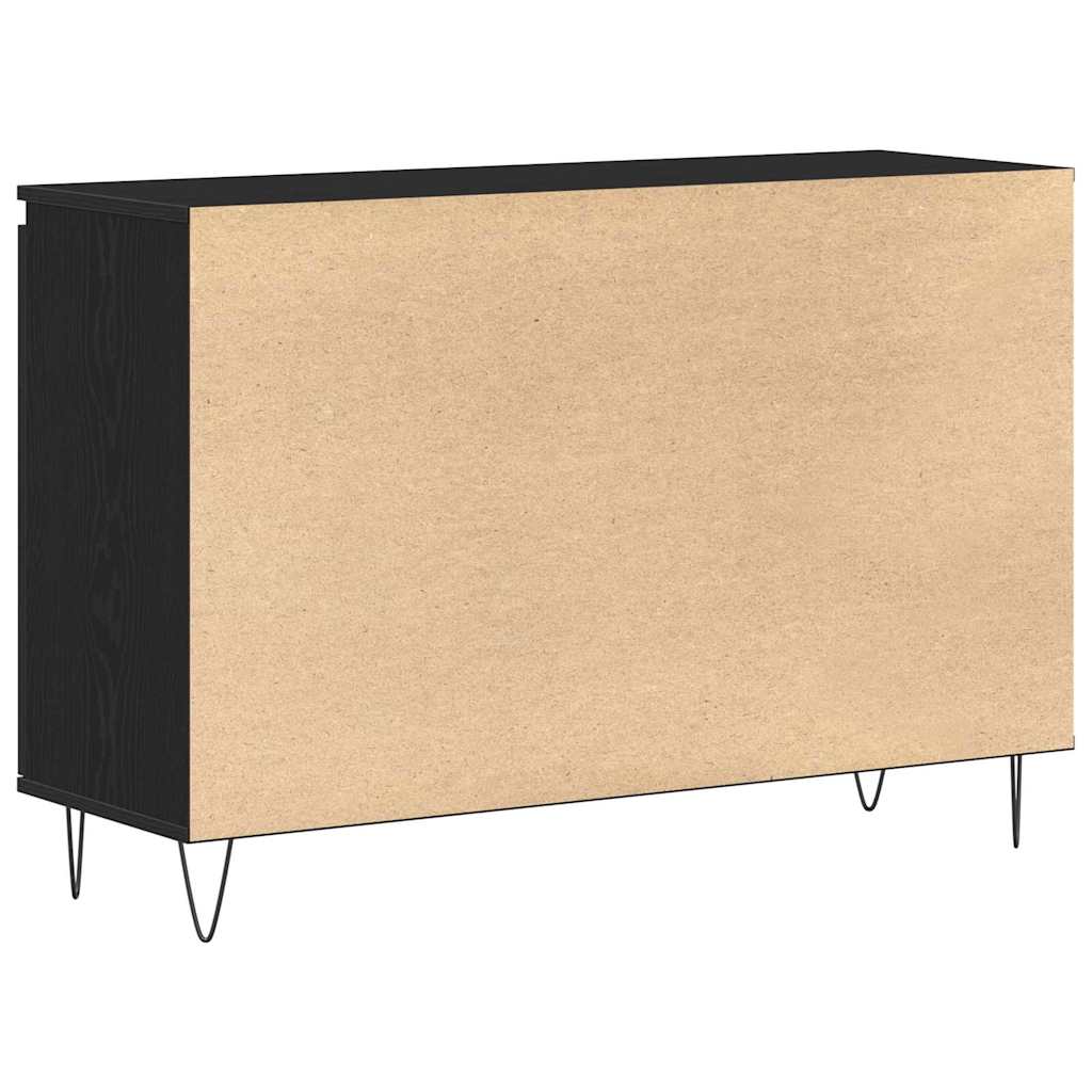Aparador Roble Negro 101,5 x 35 x 70 cm Madera de ingeniería