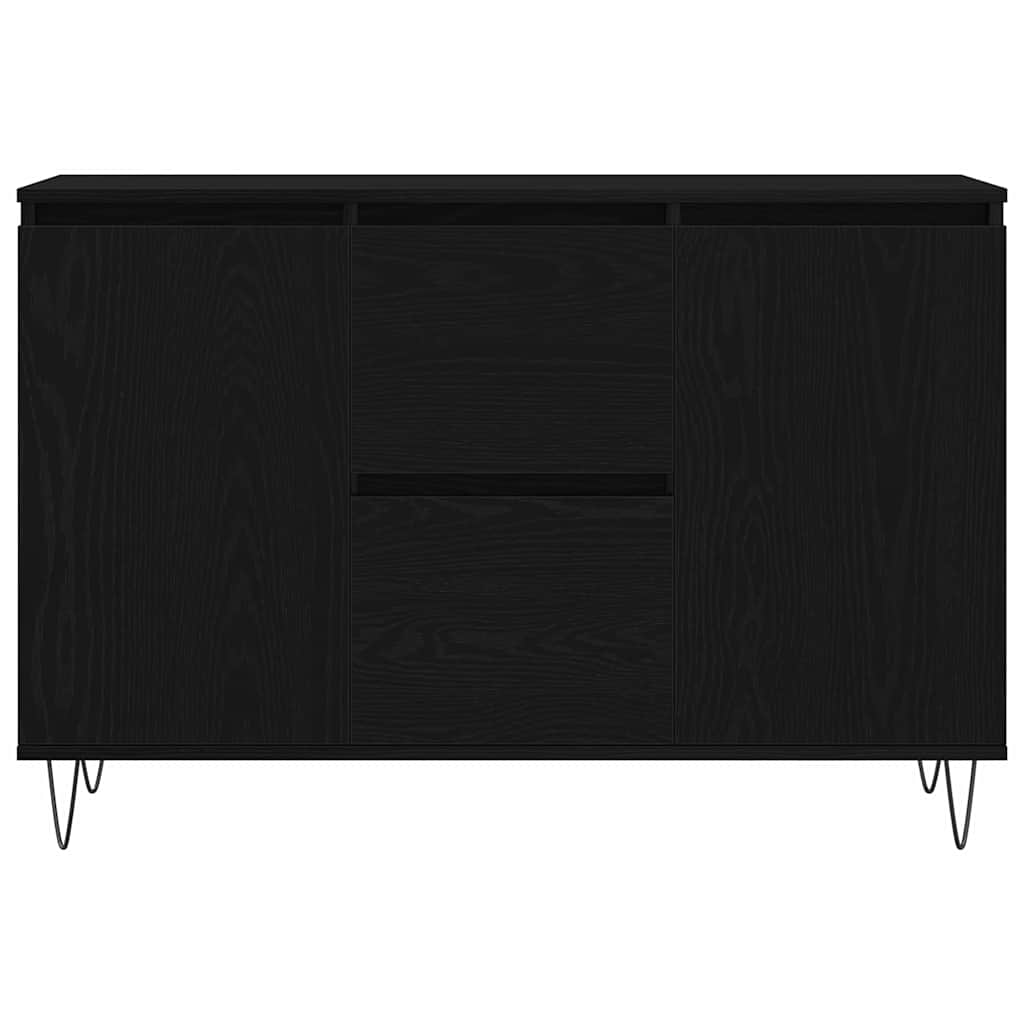 Aparador Roble Negro 101,5 x 35 x 70 cm Madera de ingeniería