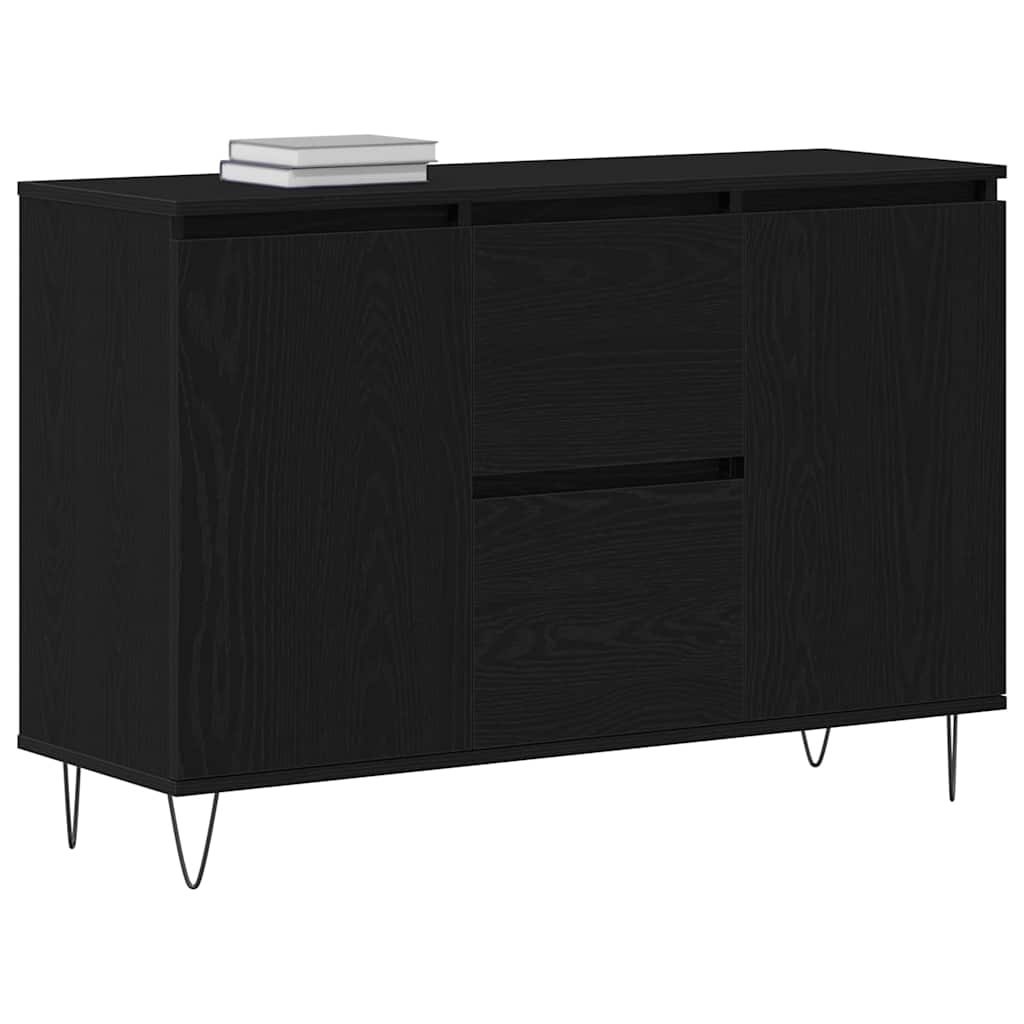 Aparador Roble Negro 101,5 x 35 x 70 cm Madera de ingeniería