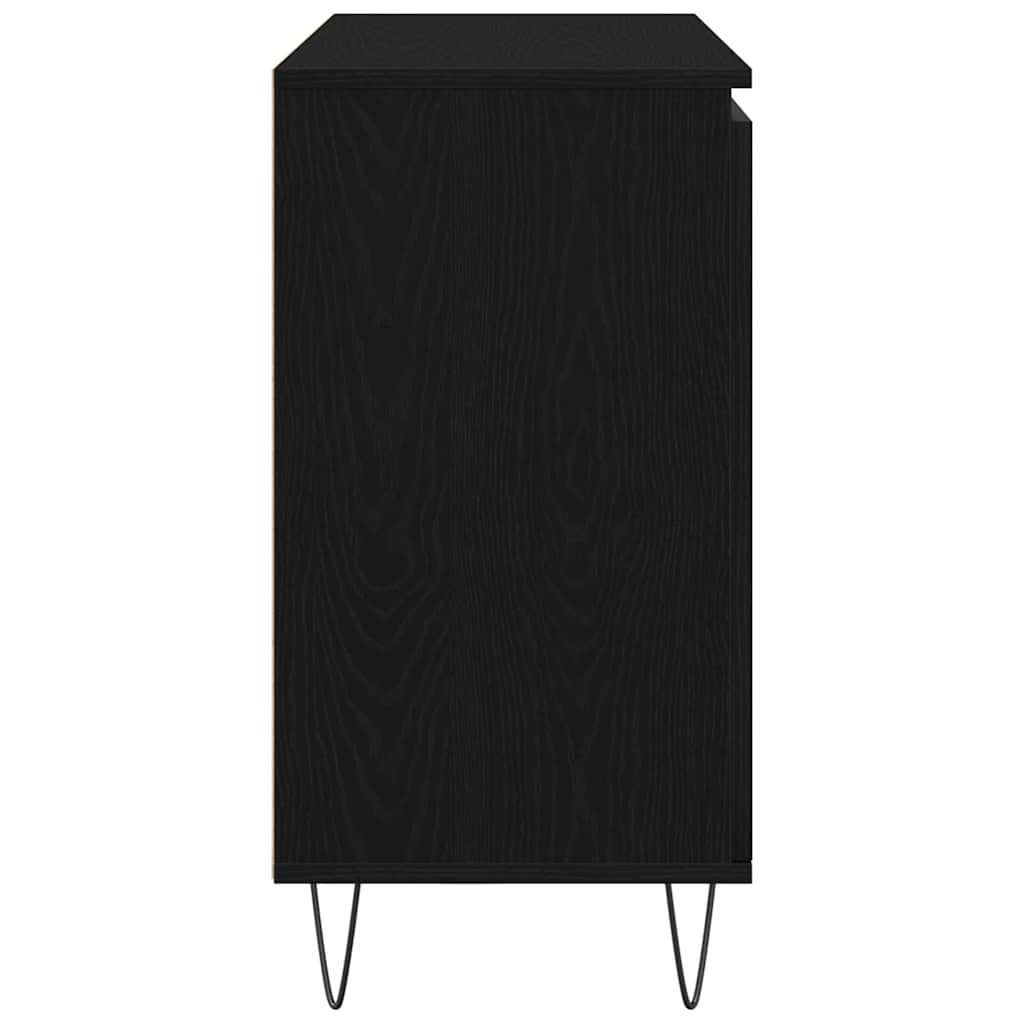 Aparador Roble Negro 101,5 x 35 x 70 cm Madera de ingeniería