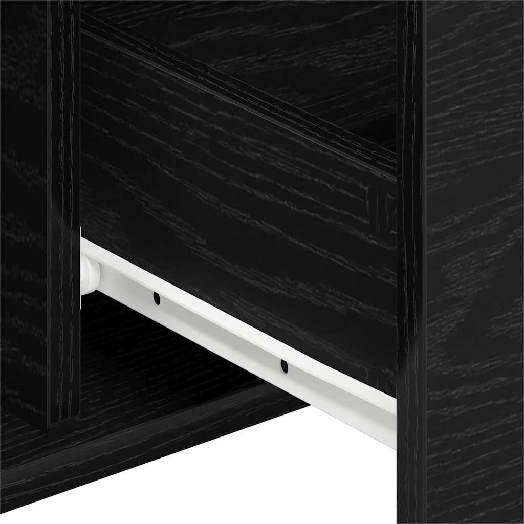 Aparador Roble Negro 101,5 x 35 x 70 cm Madera de ingeniería