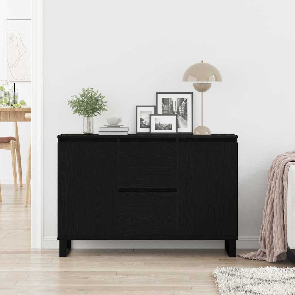 Aparador Roble Negro 101,5 x 35 x 70 cm Madera de ingeniería