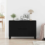 Aparador Roble Negro 101,5 x 35 x 70 cm Madera de ingeniería