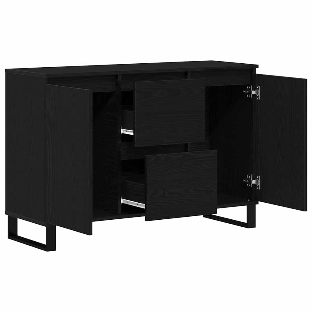 Aparador Roble Negro 101,5 x 35 x 70 cm Madera de ingeniería