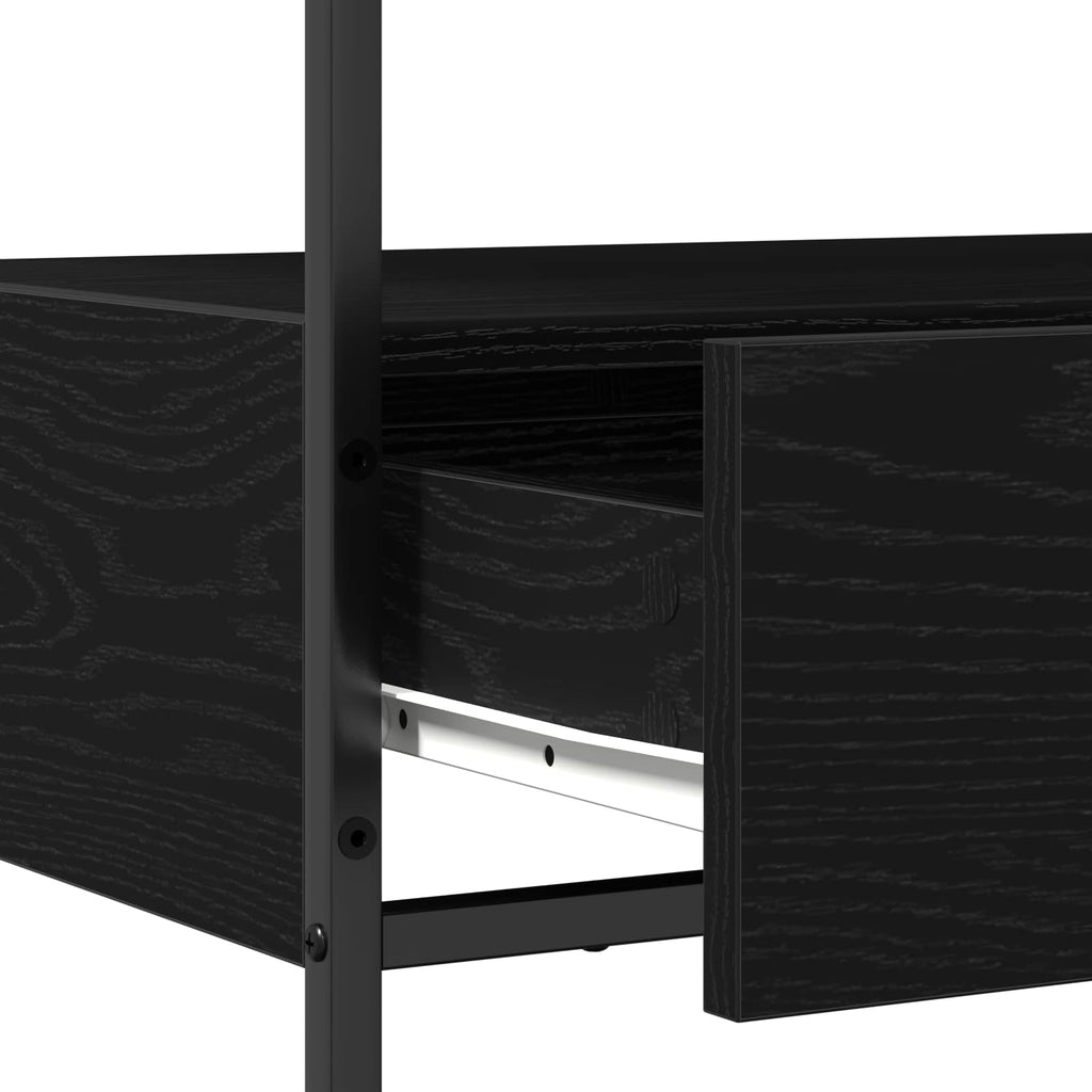 Mesa Consola Roble Negro 75 x 40 x 75 cm Madera de ingeniería