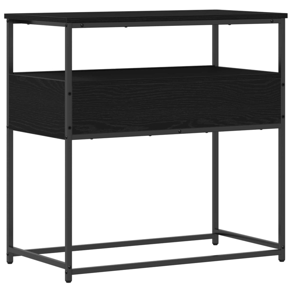 Mesa Consola Roble Negro 75 x 40 x 75 cm Madera de ingeniería