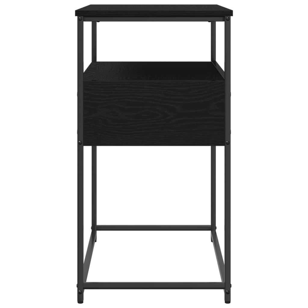 Mesa Consola Roble Negro 75 x 40 x 75 cm Madera de ingeniería