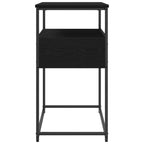 Mesa Consola Roble Negro 75 x 40 x 75 cm Madera de ingeniería